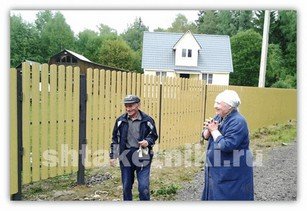 Фото забора штакетник RAL 1014 бежевый в Пензе